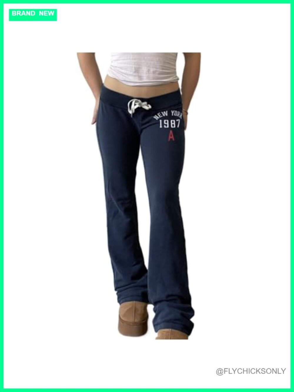 Low Rise Baggy Wide Leg Sweatpants with Drawstring